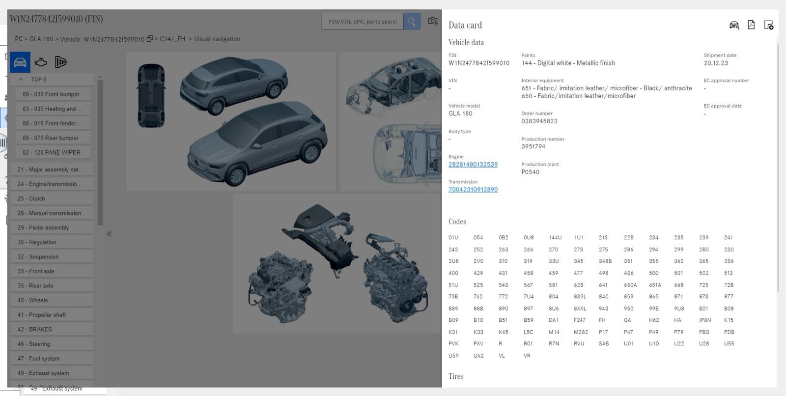 Mercedes-Benz EPC / Xentry interface — screenshot 2