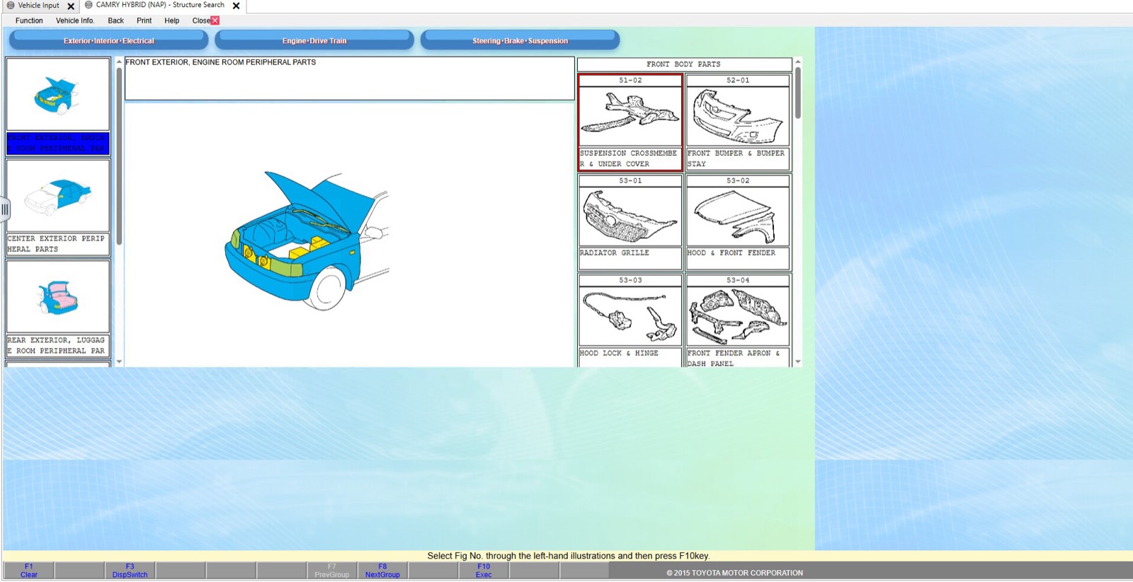 Toyota EPC interface — screenshot 2