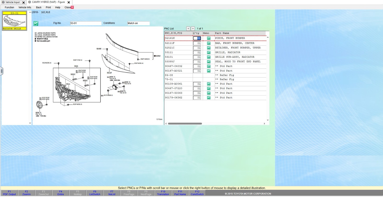 Toyota EPC interface — screenshot 3