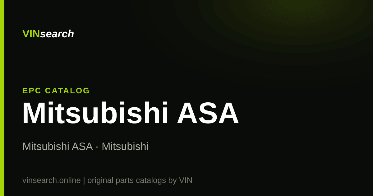 Mitsubishi ASA und CAPS: Teilekatalog mit VIN-Suche