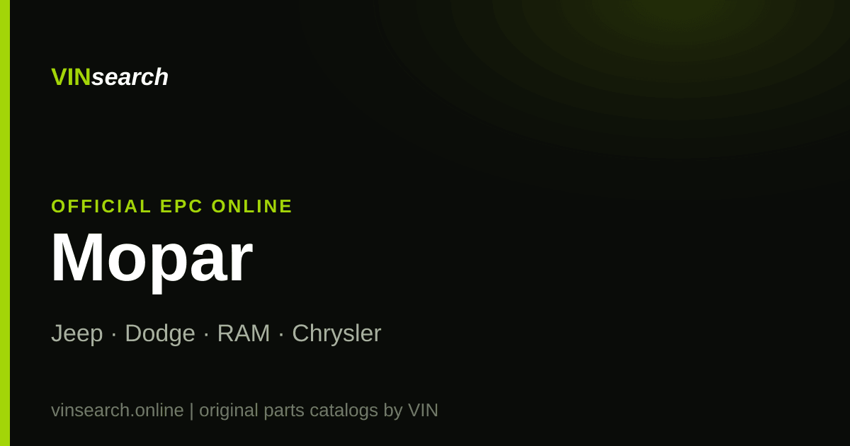 Mopar Cxp Build Code Mopar Online — Parts Catalog by VIN | VINsearch